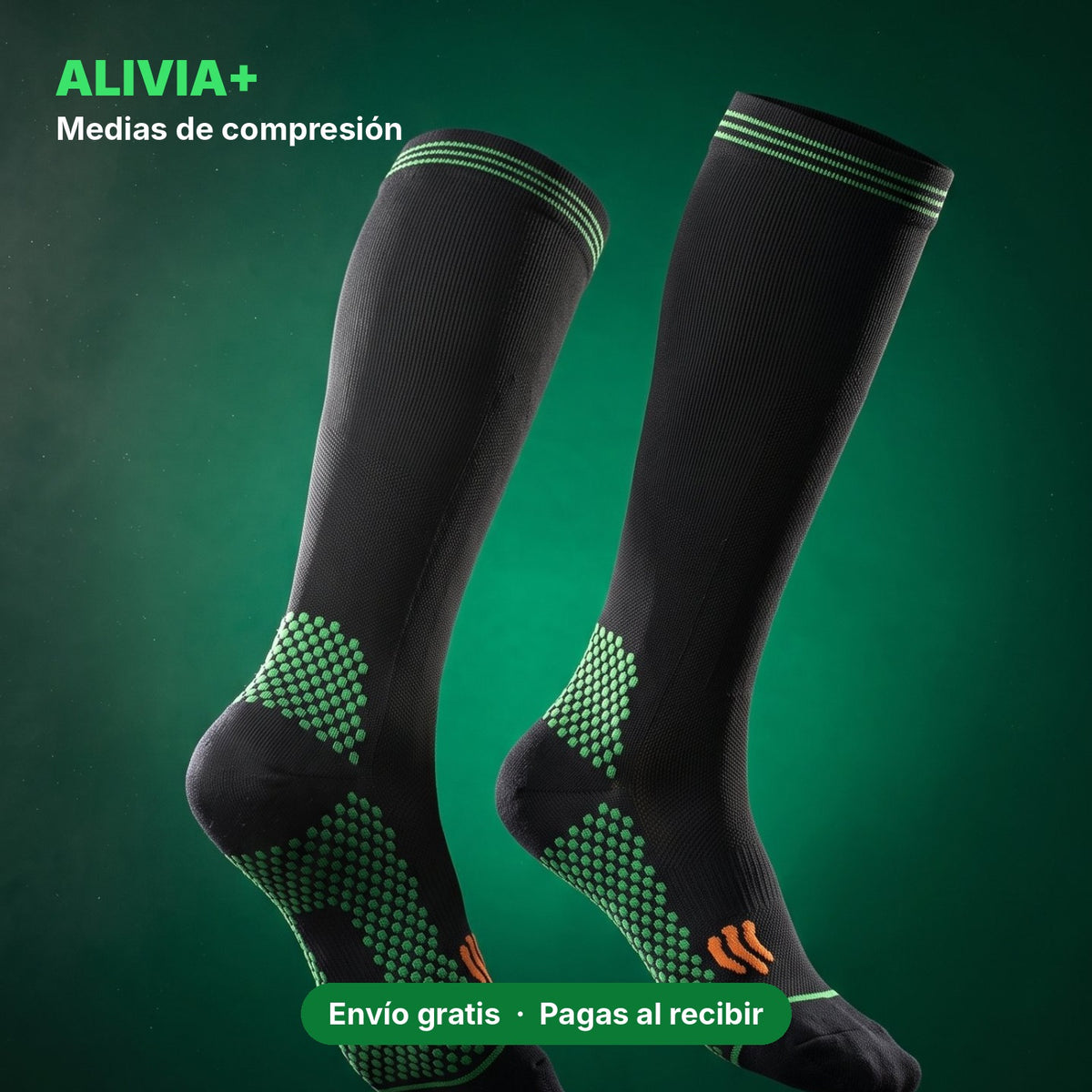 Alivia+ · Medias de compresión para piernas cansadas