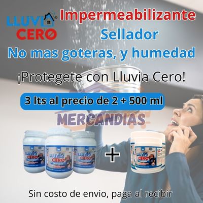 Lluvia Cero Original! Impermeabiliza Sella 3.5 Lts ☔